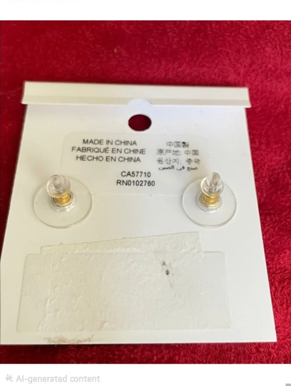 kate spade Gold Cubic Zirconia, Bow Stud Earrings, NWT